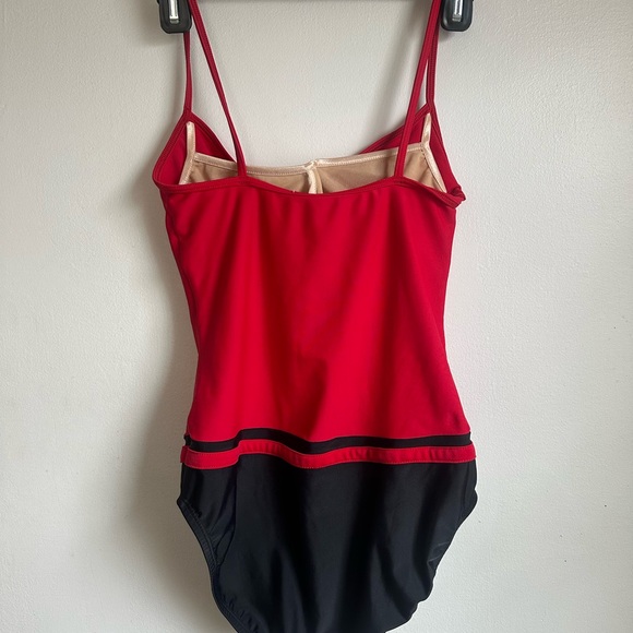 Anne Cole Red and Black One Piece Swimsuit - Picture 2 of 5
